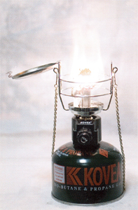 Обжигание сеточки на газовой лампе